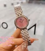Omega 27MM Diameter Imported Quartz Movement Elegant Pink Dial Lady Watch